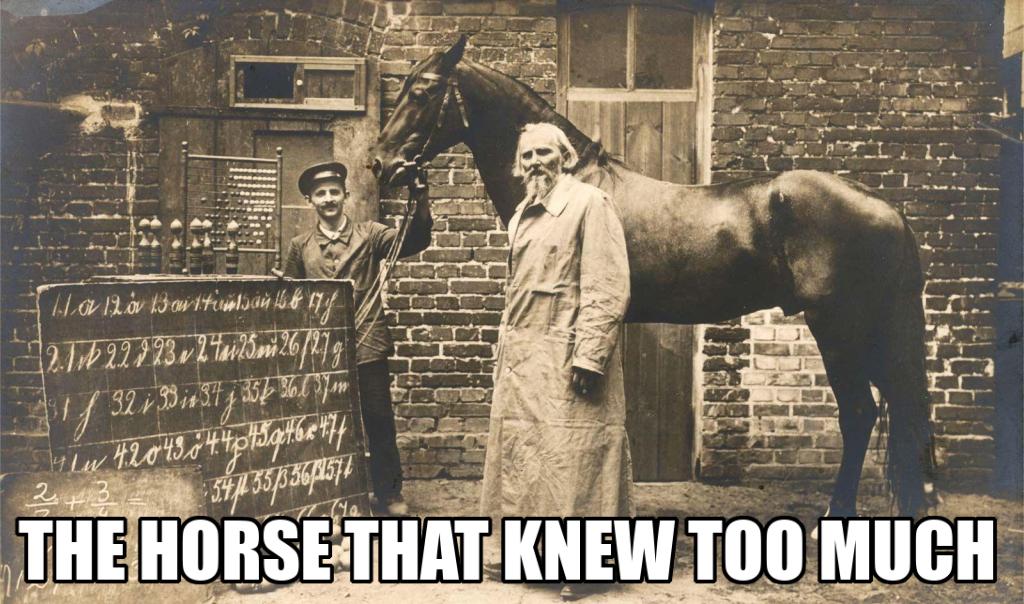 THE HORSE THAT KNEW TOO MUCH