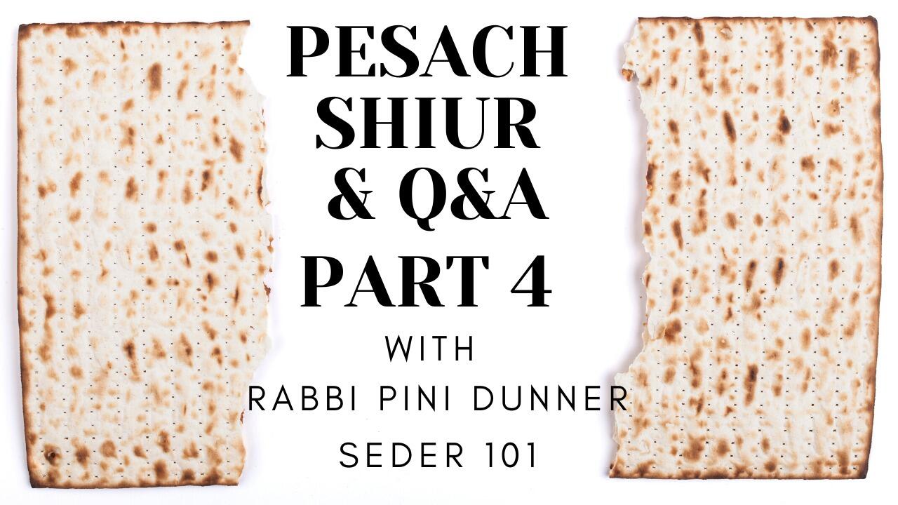 PESACH SEDER 101 PLUS Q&A