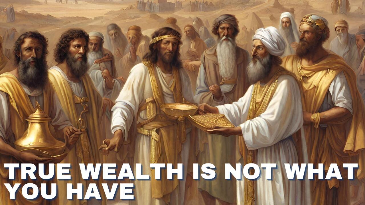 TRUE WEALTH IS NOT WHAT YOU HAVE